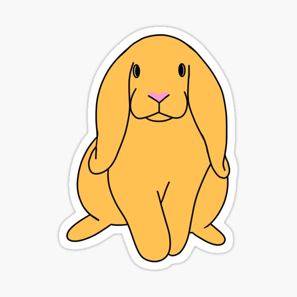 Item preview, Silly Derpy Yellow Bunny designed and sold by RoeHasArt.