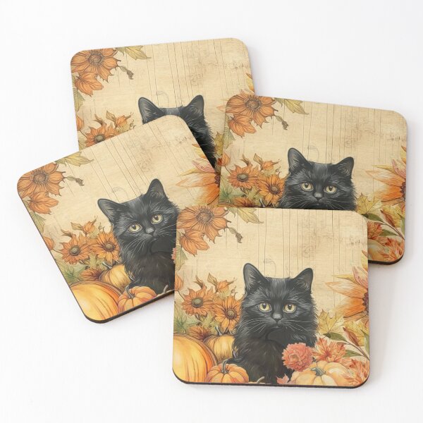 Item preview, Black Cat Autumn designed and sold by HappyLifeCreate.
