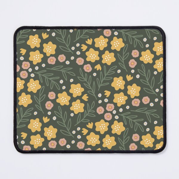 Item preview, Cute yellow pink white flowers leaves designed and sold by RevolutionizZed.