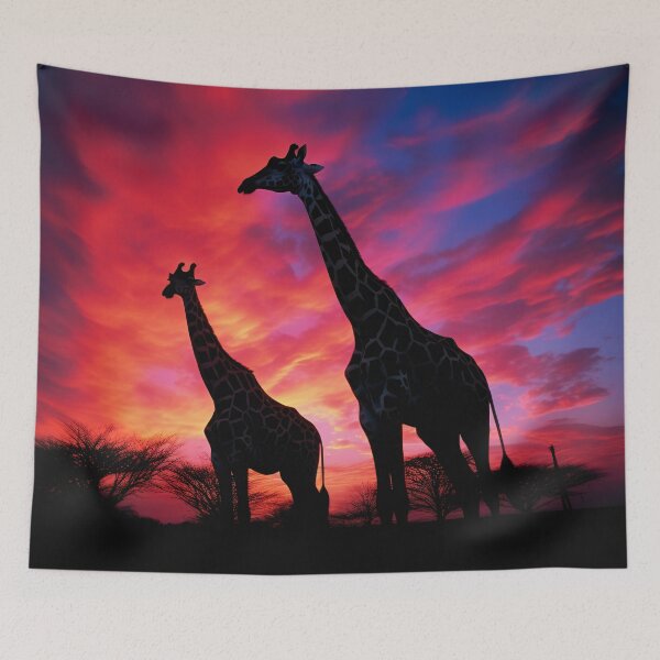 Item preview, A Serene Silhouette: A Giraffe in the African Sunset designed and sold by Brendon987.