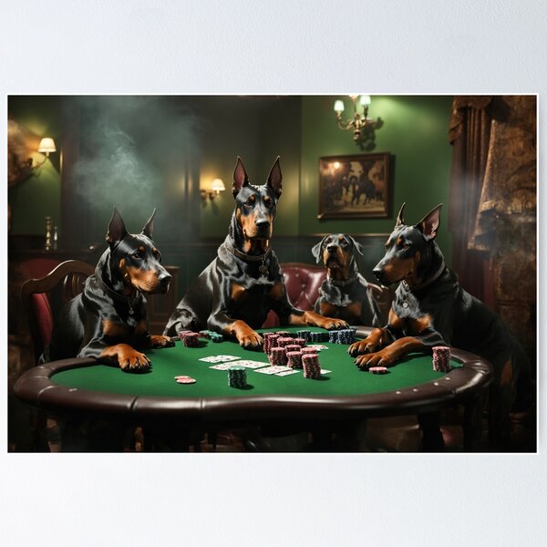 Artikel-Vorschau von Dobermann-Hunde spielen Poker, designt und verkauft von lifeoverwife.