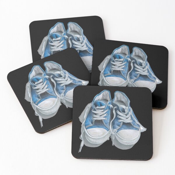 Item preview, Blue Sneakers (black background) designed and sold by SandraWarmerdam.