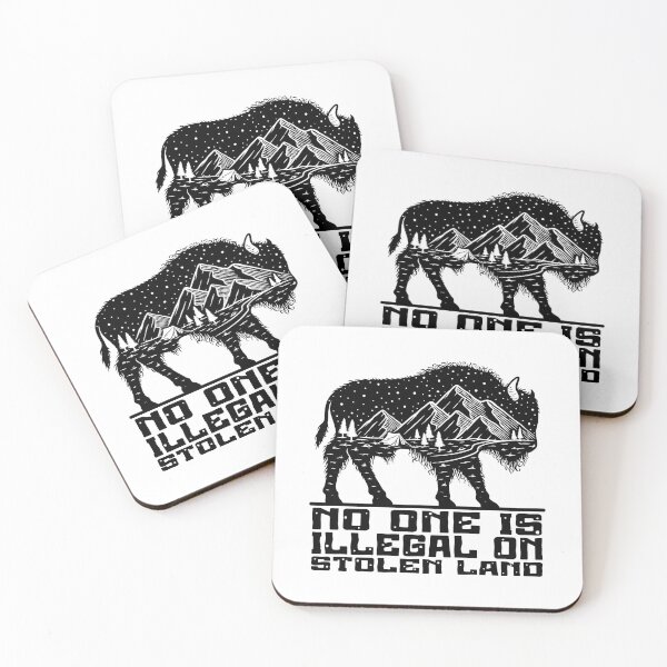 Item preview, No One Is Illegal On Stolen Land Bison designed and sold by Daniel Nikiel.