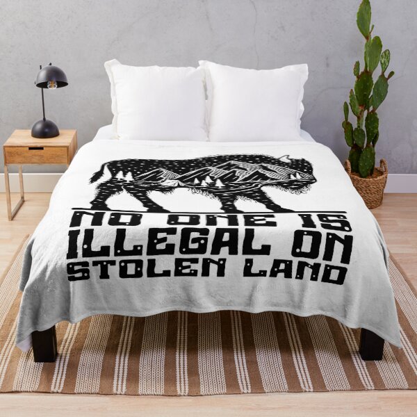 Item preview, No One Is Illegal On Stolen Land Bison designed and sold by Daniel Nikiel.