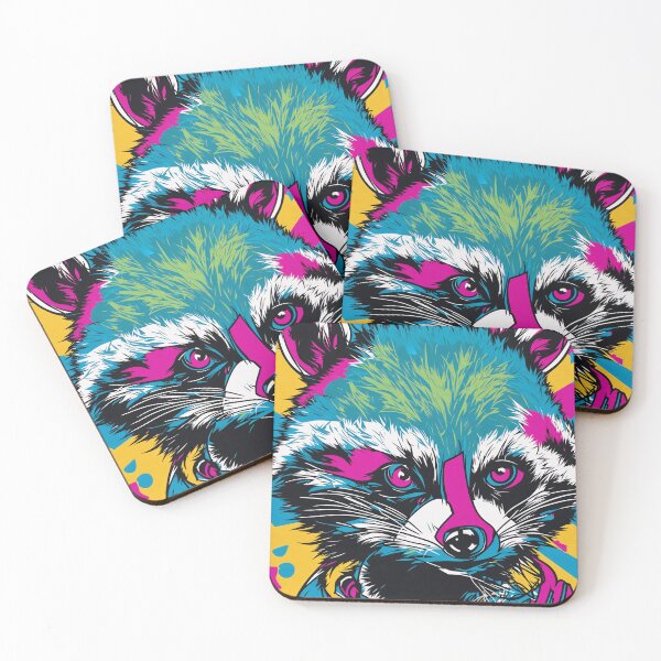 Item preview, Trash Panda Raccoon Abstract Art designed and sold by DipTheWick.