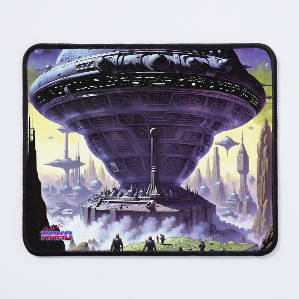 Item preview, Retro Scifi Skyline Deco CCXVII designed and sold by AliceMako.