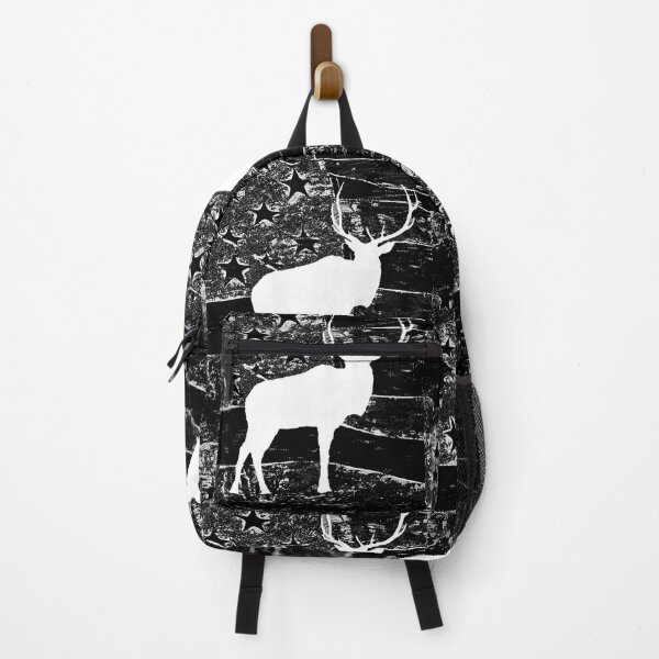 Item preview, Deer and white flag on black designed and sold by FlowerandDesing.