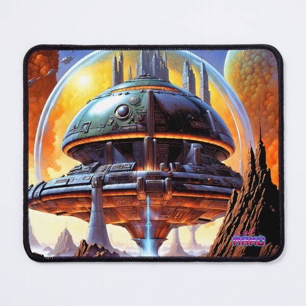Item preview, Retro Scifi Skyline Deco CCXVIII designed and sold by AliceMako.