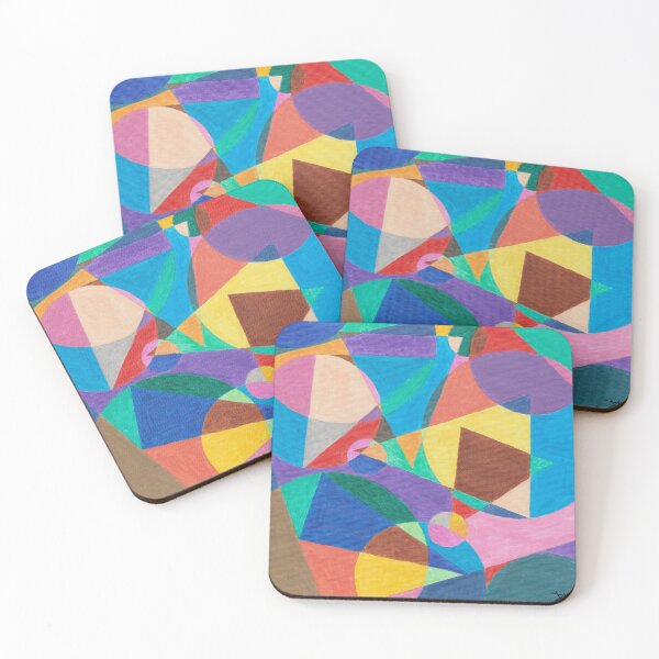 Item preview, Triangles and Circles Abstract Painting designed and sold by JAMporium.