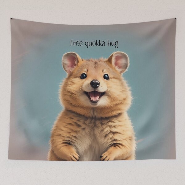 Item preview, Quokka Smiling Hug - Kawaii Design Illustration designed and sold by 4You-and-All.