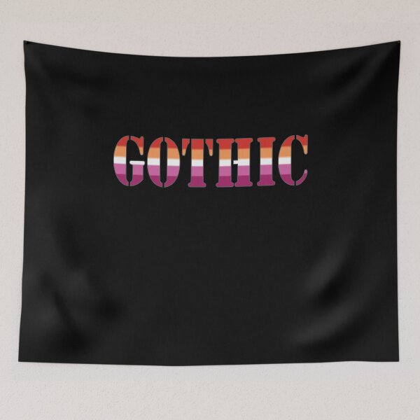 Item preview, Gothic Lesbian pride colors Stencil font designed and sold by TheirChoice.