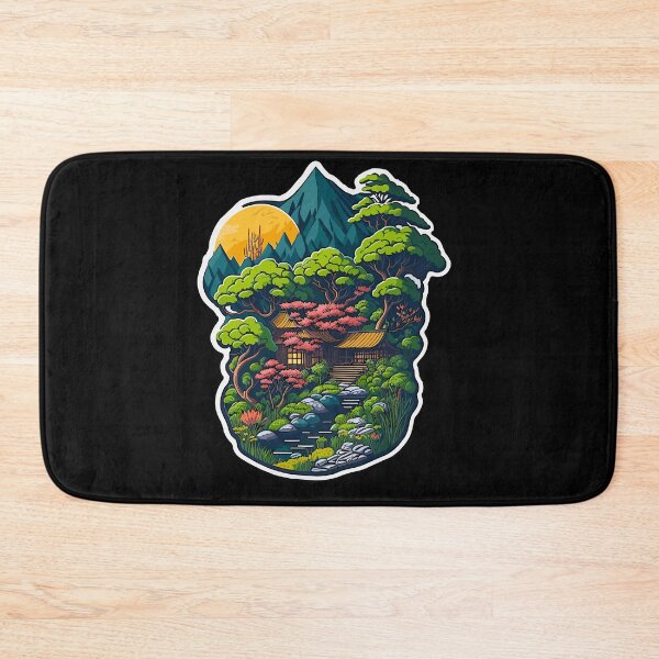 Item preview, Anime Sunset Serenity - Japanese Forest and Mountain designed and sold by aylastyle.