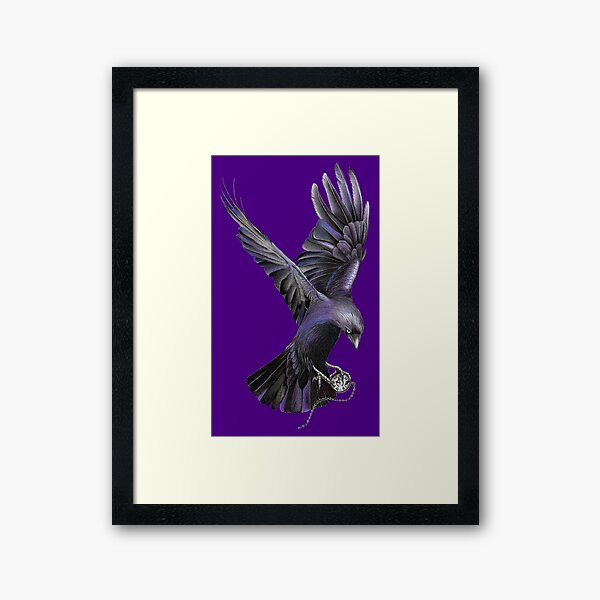 Item preview, Crow Pencilart (indigo) designed and sold by SandraWarmerdam.