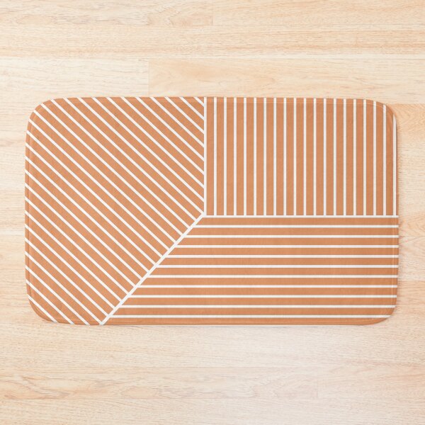 Item preview, Peach and White Minimal Modern Stripe Pattern Apricot Crush 024-65-27 - 2024 Trending Shades designed and sold by ColorOfTheYears.