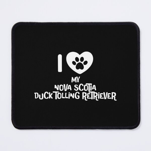 Item preview, I love my nova scotia duck tolling retriever - white text with pawheart designed and sold by EmeraldeaArt.