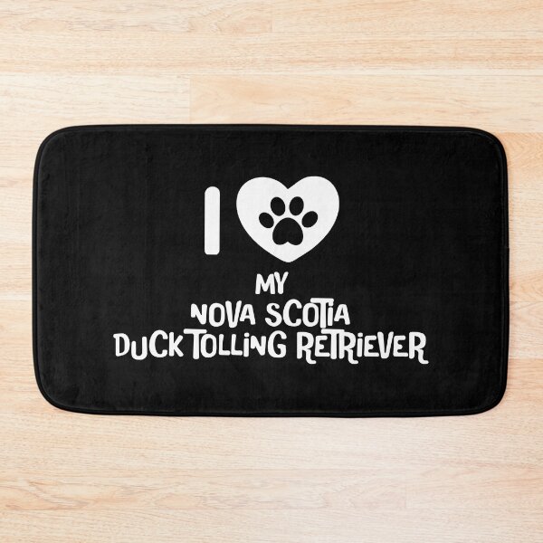 Item preview, I love my nova scotia duck tolling retriever - white text with pawheart designed and sold by EmeraldeaArt.