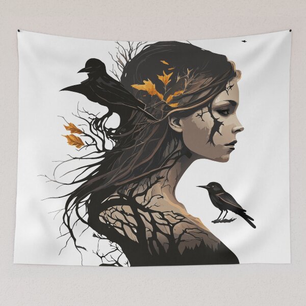 Item preview, Enchanted Path of Falling Leaves - Dark Autumn designed and sold by ArchieDid.