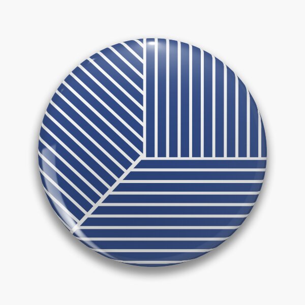 Item preview, Dark Blue and White Minimal Modern Stripe Pattern Galactic Cobalt 120-28-32 2024 Trending Shade designed and sold by ColorOfTheYears.