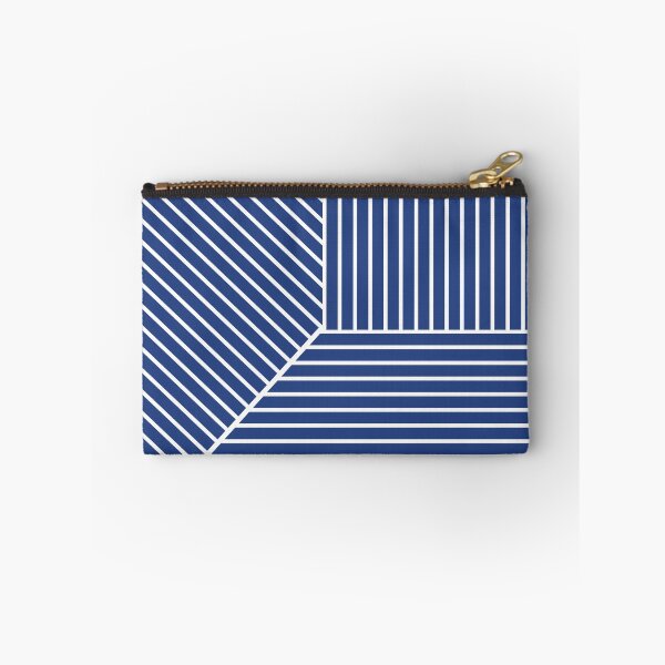 Item preview, Dark Blue and White Minimal Modern Stripe Pattern Galactic Cobalt 120-28-32 2024 Trending Shade designed and sold by ColorOfTheYears.