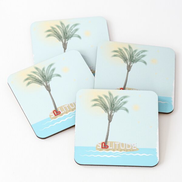 Item preview, Lonely palm tree on an island in the sea designed and sold by ReflectedCrafts.