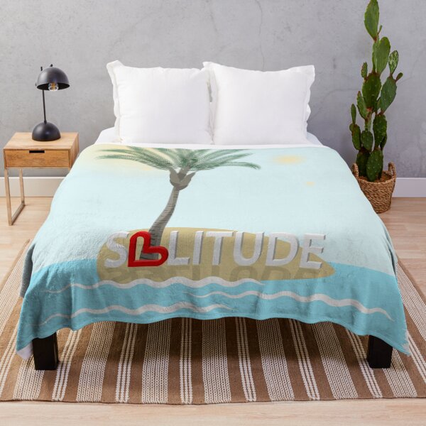 Item preview, Lonely palm tree on an island in the sea designed and sold by ReflectedCrafts.