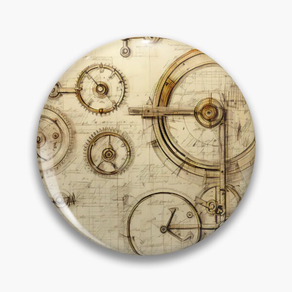 Item preview, Old Gears Drawings and Design on old Manuscript  designed and sold by BrandonArtWorld.