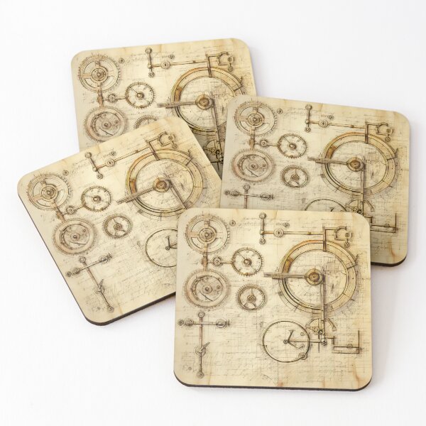 Item preview, Old Gears Drawings and Design on old Manuscript  designed and sold by BrandonArtWorld.