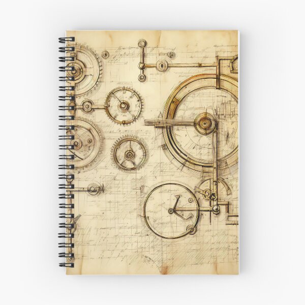 Item preview, Old Gears Drawings and Design on old Manuscript  designed and sold by BrandonArtWorld.