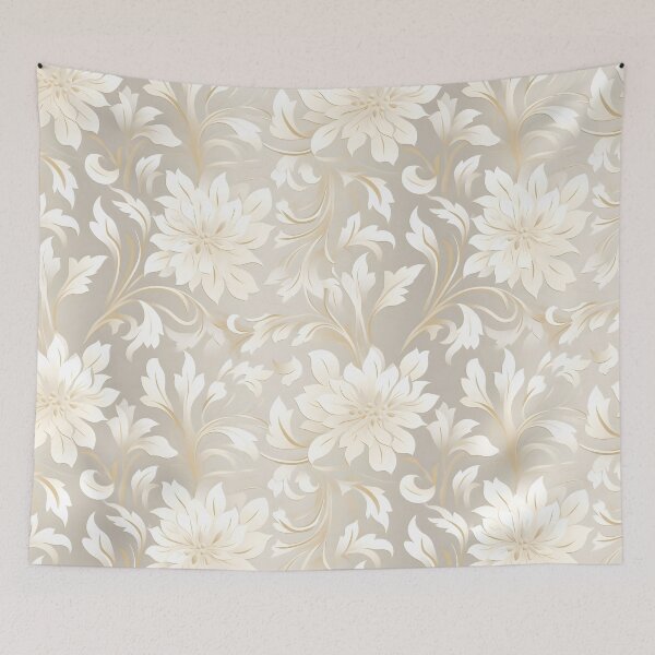 Item preview, Elegant White Flowers Seamless Pattern - Timeless Beauty designed and sold by Moo7shop.