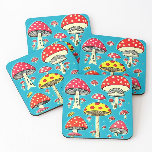 Item preview, Red and whitecap mushrooms designed and sold by AudreyTM.