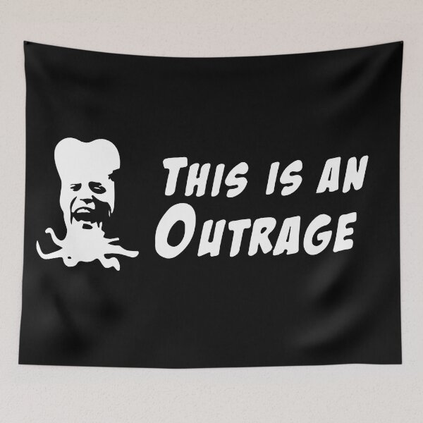 Item preview, This is an outrage - White designed and sold by SmallSingy.