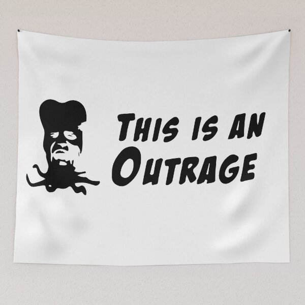 Item preview, This is an outrage - Black designed and sold by SmallSingy.