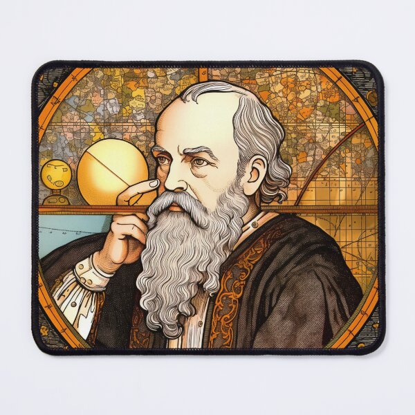 Item preview, Galileo Galilei drawing designed and sold by ComicsFactory.