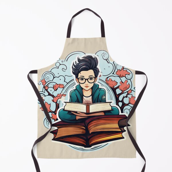 Item preview, Bookworm Scholarly Study Buddy in a Stack of Books Light Academia Nonbinary Smart person Magic Studying designed and sold by Vicki Noble Art.