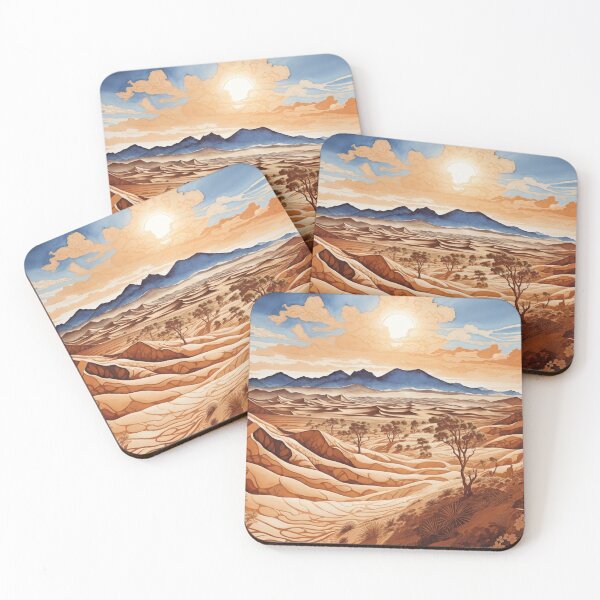 Item preview, Horizons of Sand and Peaks: A Breathtaking Desert Illustration designed and sold by Ngea.