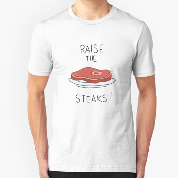 Raise the steaks! - Regular Show Slim Fit T-Shirt