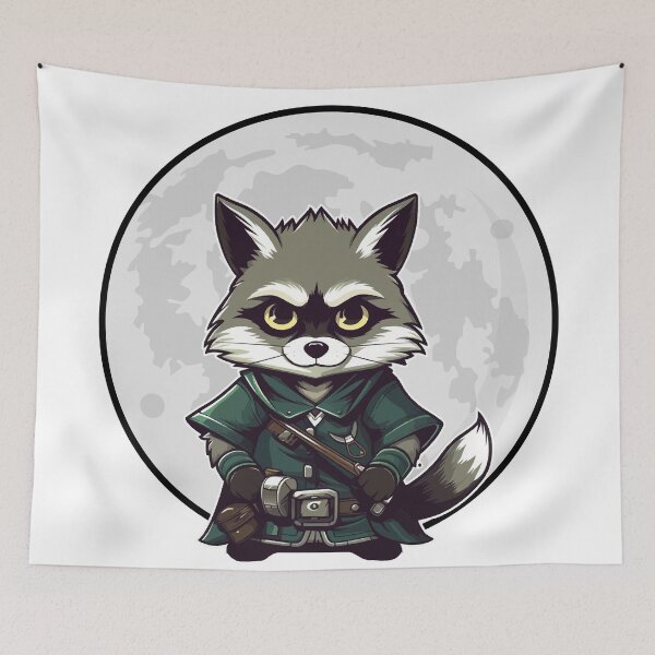 Artikelvorschau, Militantes Waschbär- und Monddesign entworfen und verkauft von VelvetRoom.