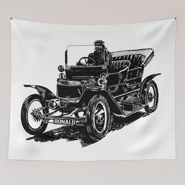 Item preview, Ronald Boys Name Vintage Antique Car designed and sold by Maljonic.