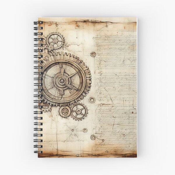 Item preview, Old Gears Drawings and Design on old Manuscript  designed and sold by BrandonArtWorld.