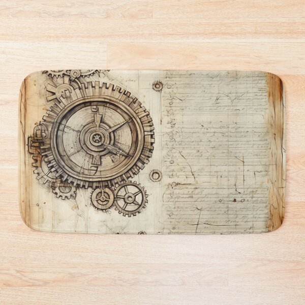Item preview, Old Gears Drawings and Design on old Manuscript  designed and sold by BrandonArtWorld.