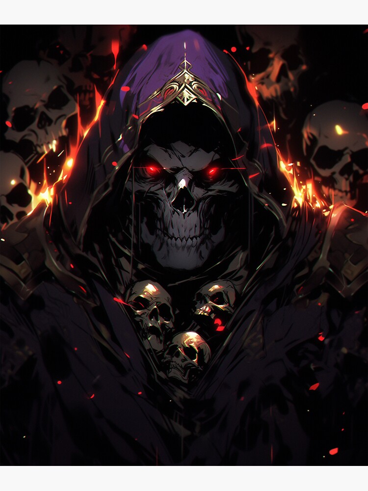 Overlord (anime), anime, skull, Ainz Ooal Gown HD wallpaper | Wallpaper  Flare