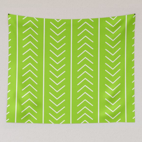 Item preview, Neon Green and White Modern Stripe Chevron Pattern Cyber Lime 2024 Trending Shades designed and sold by ColorOfTheYears.