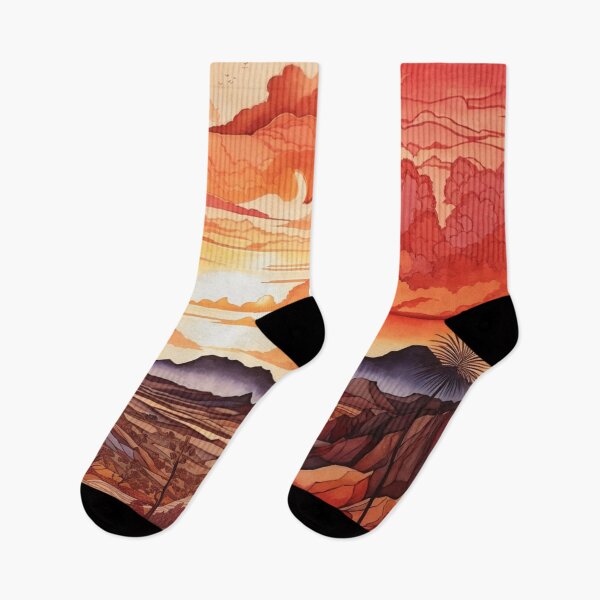 Item preview, Desert Solstice: An Illustration of Vibrant Sunset and Sands designed and sold by Ngea.