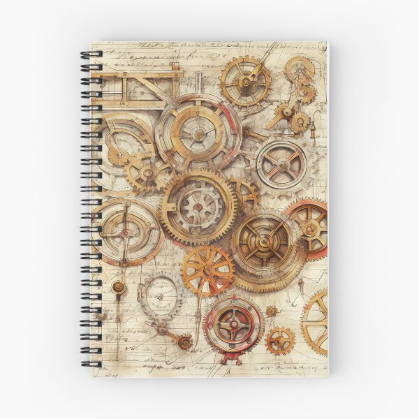 Item preview, Old Gears Drawings and Design on old Manuscript  designed and sold by BrandonArtWorld.