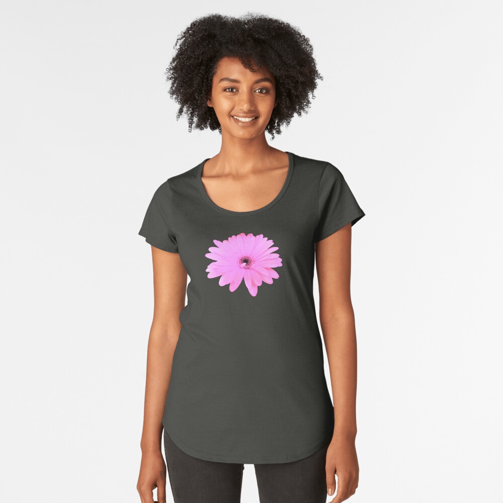 Pink Daisy Premium Scoop T-Shirt