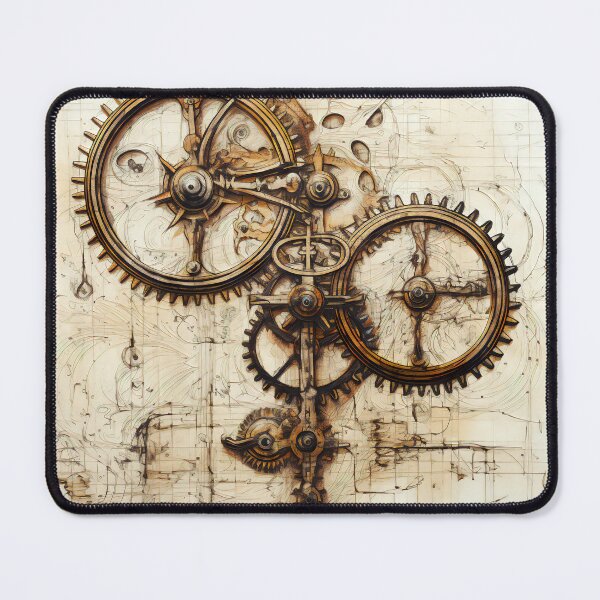 Item preview, Old Gears Drawings and Design on old Manuscript  designed and sold by BrandonArtWorld.