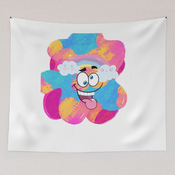 Item preview, crazy rainbow face designed and sold by LiveOutdoor.