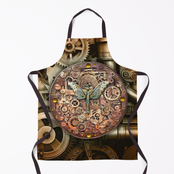 Item preview, Steampunk Moth with Gears and Cogs Distressed Grunge designed and sold by Retro Art Factory.