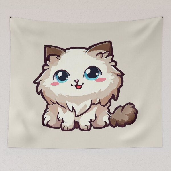Item preview, A  cute h a p p y  cat  designed and sold by luckymando.