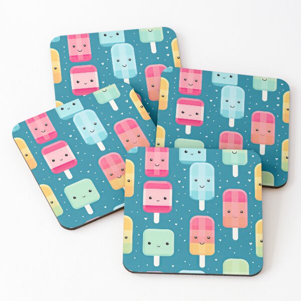 Item preview, Kawaii cute pixel popsicle pattern designed and sold by AeonAcademy.